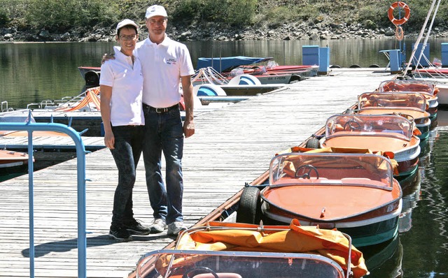 Gerhard und Christa Mller betreiben s...e sie  von Alfred Enderle bernahmen.   | Foto: R. Klaiber