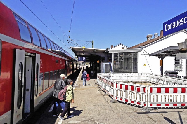 Der Einstieg in die Zge der Schwarzwa...ten Bereich fr den geplanten Aufzug.   | Foto: Gnter Vollmer