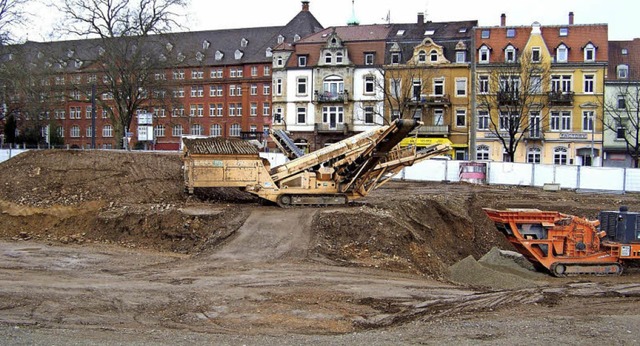 Eins der grten Bauprojekte in Herder...20; ein Geschfts-und Wohnbaukomplex.   | Foto: Hans Sigmund