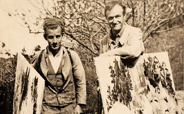 Hermann Scherer (rechts) mit seinem K...ervereinigung &#8222;Rot-Blau&#8220;    | Foto: Archiv Martin Schwander, Basel