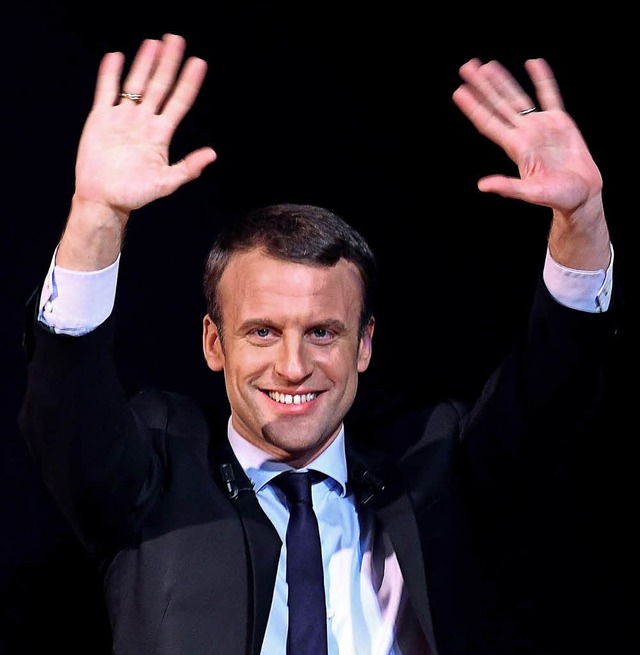 71,9 Prozent in Le Croisic: Wahlsieger Emmanuel Macron   | Foto: AFP