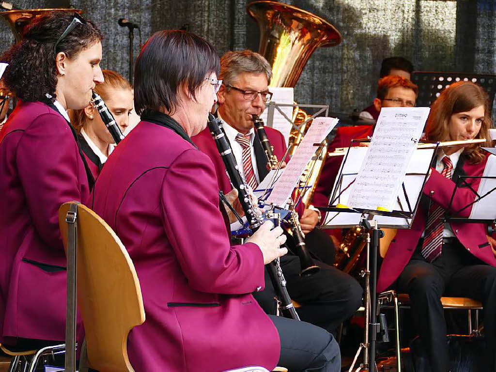 Musikverein Karsau erffnet die Kulturnacht am Oberrheinplatz