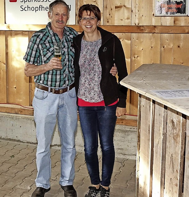 Die Hauptorganisatoren des Mai-Bier-Fe...ichen: Kurt Meyer und Silvia Schwald.   | Foto: Hege