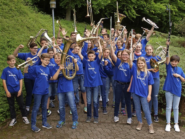 Die Jugendkapelle des Musikvereins Inzlingen   | Foto: Paul Schleer