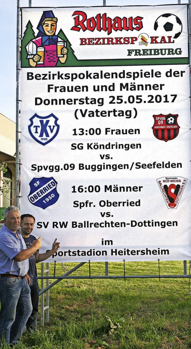 Riesige Werbung: Hajo Fnfgeld (links)... kommenden Donnerstag in Heitersheim.   | Foto: Privat