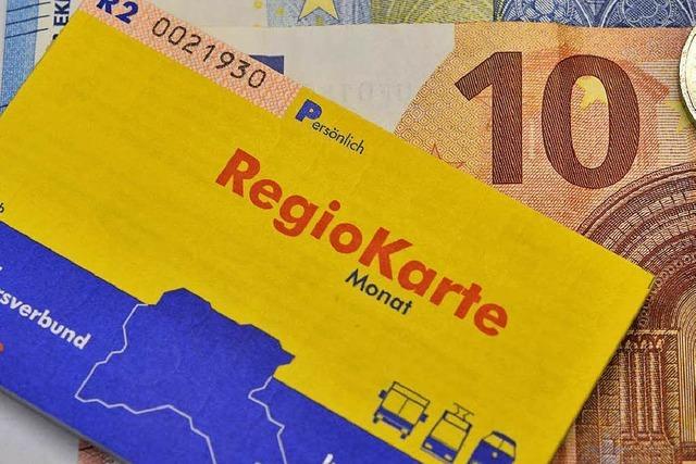 Die Regiokarte wird um zwei Euro teurer