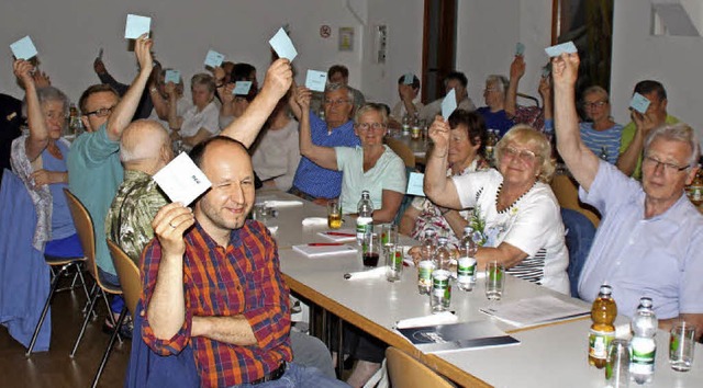 Abstimmung in Grenzach ber die Fusion der beidne Genossenschaften.  | Foto: Rolf Reimann