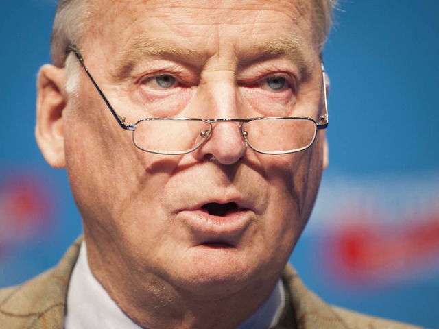 AfD-Spitzenkandidat Alexander Gauland ... Stadt bemht sich, um eine Verlegung.  | Foto: dpa