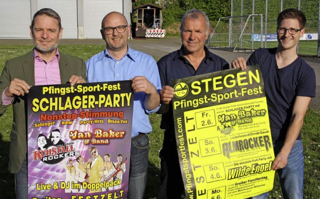 Das Organisationsteam aus Bjrn Ehler,...nks) freut sich aufs Pfingstsportfest.  | Foto: A. Peikert