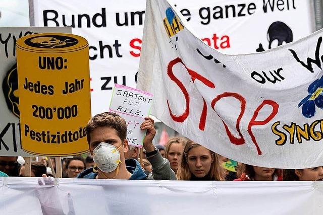 1500 Menschen demonstrieren in Basel gegen Syngenta