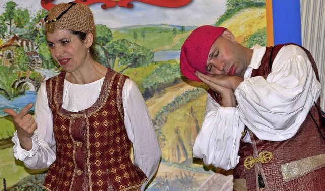 Pantomimen spielen  &#8222;Hans im Glck&#8220;.  | Foto: Heidemarie Wussler