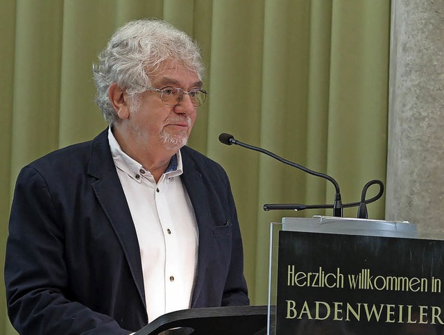 Heinz Setzers Vortrag ber die Geschichte Badenweilers   | Foto: D. Philipp
