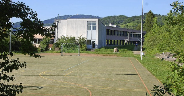 Das Kunstrasenfeld bei der Macke-Schul...mann gebracht, aber nicht eingezunt.   | Foto: Frey