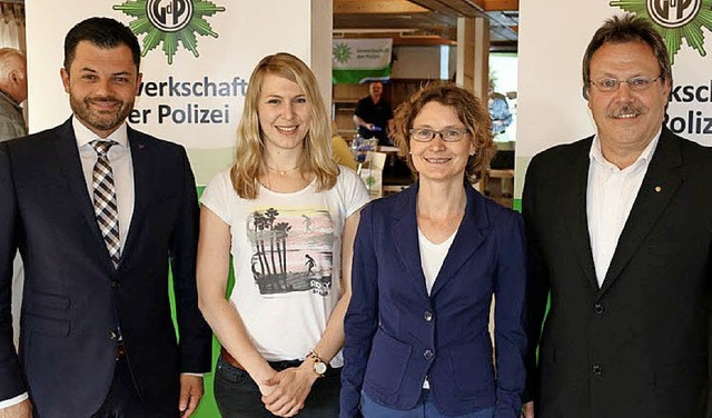 Der neue geschftsfhrende Vorstand (v...s Kauer und Kassierer Joachim Lienert   | Foto: GdP