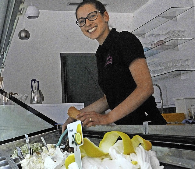Giulietta Cicco-Sander ist das Eismachen in die Wiege gelegt worden.  | Foto: Markus Zimmermann