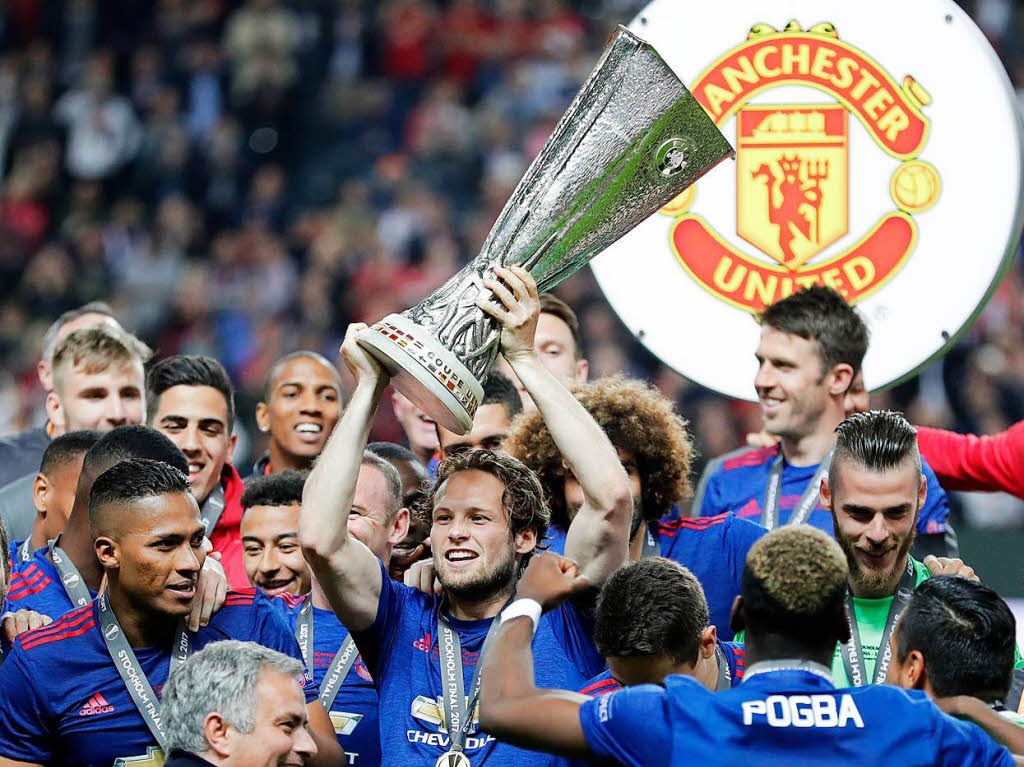 Die Stars von Manchester United feierten in Stockholm den Finalsieg in der Europa League.