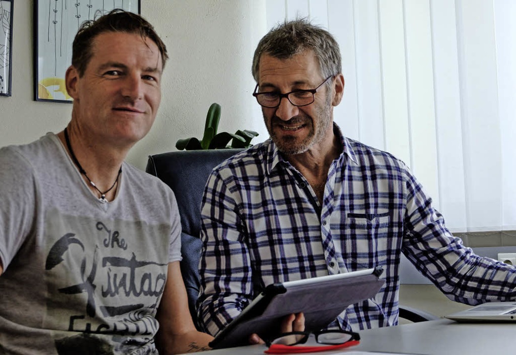 Stefan Eigel (links) und Felix Kehl or...petenztag für Lehrerinnen und Lehrer.   | Foto: Ansgar Taschinski