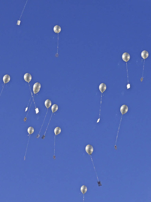 Mit Gas gefllte Luftballons sind vielen Naturschtzern ein Dorn im Auge.   | Foto: Lena Marie Jrger