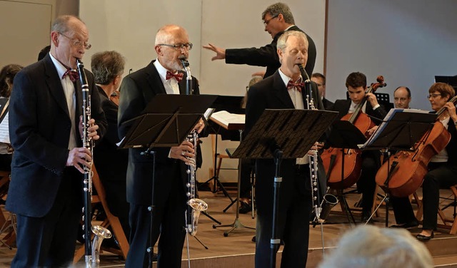 Peter Geisler, Erich Ramer, David Glen... erffneten das Bassetthorn-Festival.   | Foto: Roswitha Frey