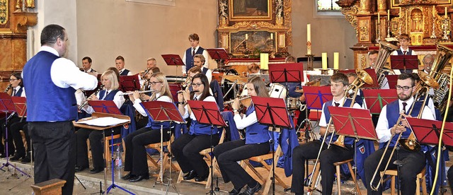 Der Musikverein Friedenweiler/Rudenber...enweiler ein anspruchsvolles Konzert.   | Foto: Liane Schilling