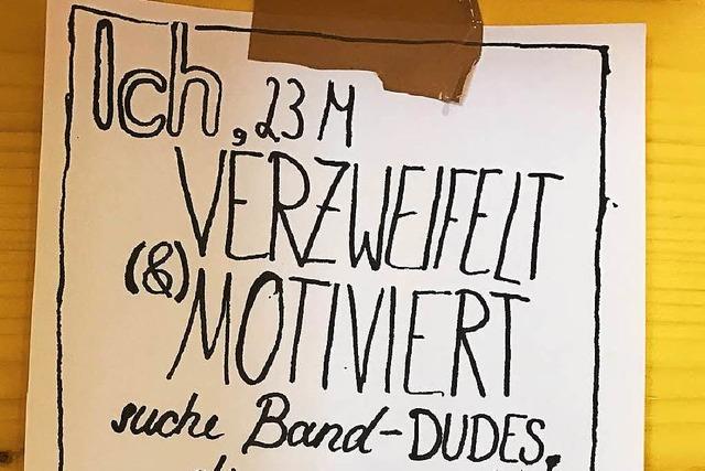 Motiviert und verzweifelt: Dieser Freiburger sucht Bandmitglieder