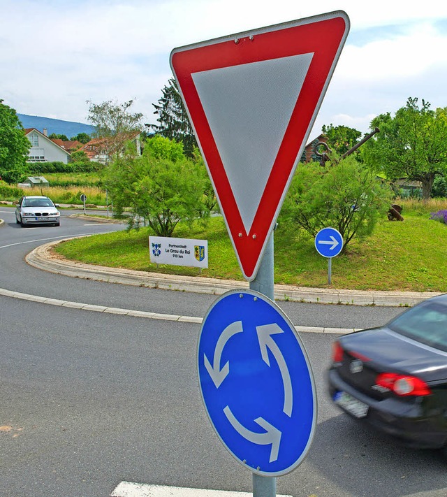 Die Umgehung von Grenzach-Wyhlen soll keinen Kreisverkehr bekommen.   | Foto: Uwe Anspach/dpa