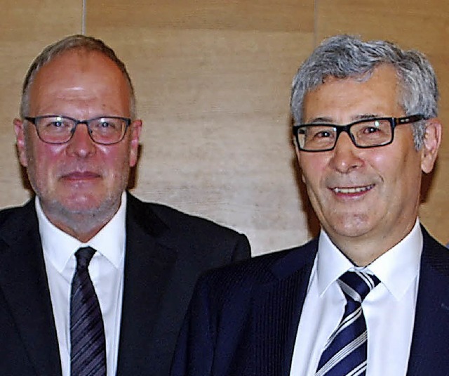 Amtsgerichtsdirektor Frank Mller (lin...d  Landgerichtsprsident Andreas Neff   | Foto: Mink