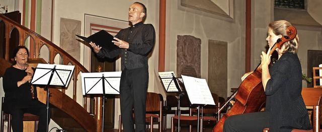 Arie fr Sopran mit  Countertenor (Oli...rak) in der evangelischen Stadtkirche.  | Foto: Hildegard Karig