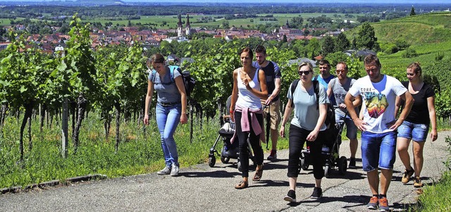 Immer wieder gab es schne  Ausblicke....lberghtte. Im Hintergrund  Kenzingen.  | Foto: Werner Schnabl