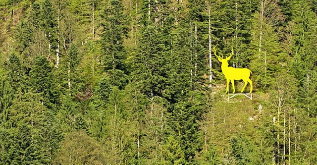Etwa zwlf Meter hoch und 8,50 Meter b...er geplante Todtmooser Hirsch werden.   | Foto: Initiative Freunde fr Todtmoos2030