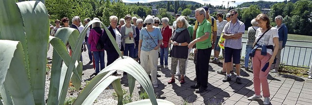 Beim 3000-Schritte-Rundweg  gab&#8217;...adtgrtnermeister Hans-Georg Bruttel.   | Foto: Claudia Gempp