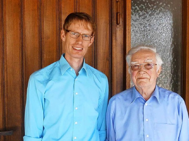 Hansjrg Whrle, Pfarrer im Ruhestand ...ts), und sein Nachfolger Markus Schulz  | Foto: Daniel Scholaster