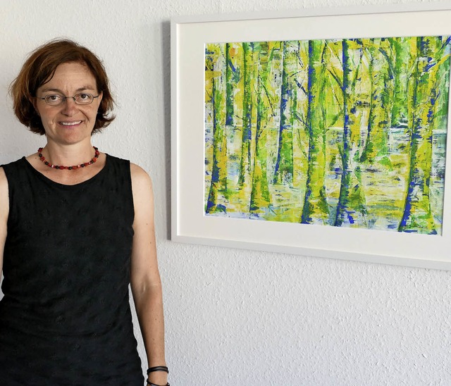 Elvira Stortz im Josefshaus in Bad Sc...2;Am Frauenweiher-Spiegelungen&#8220;   | Foto: David Rutschmann