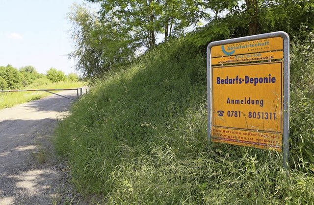 Die Erdaushubdeponie in Niederschopfhe... schneller als erwartet befllt wird.   | Foto: Christoph Breithaupt