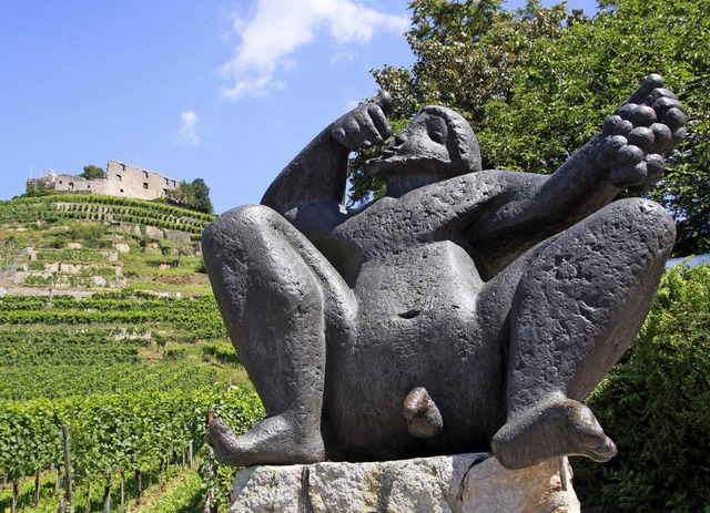 Bacchus und die Burg: Impression aus Staufen  | Foto: Max Schuler