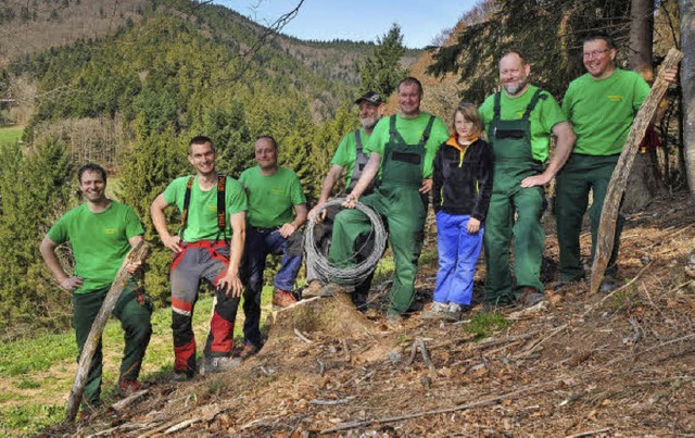 Aktive Landschaftspfleger: Marc Schwar...laus Leisinger (von links nach rechts)  | Foto: Birgit-Cathrin Duval