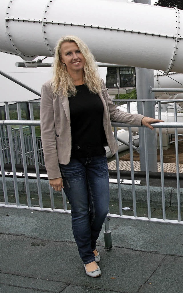 Monja Ludin hat im Freizeitbad ihren Traumjob gefunden.  | Foto: Ltsch