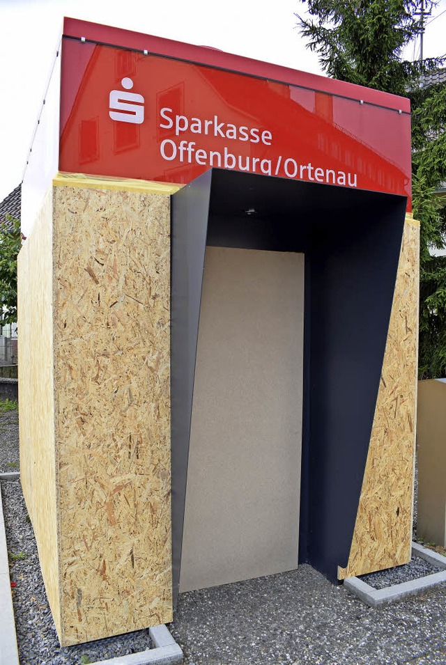 Der zerstrte Geldautomat in Sulz   | Foto: Frank Schoch