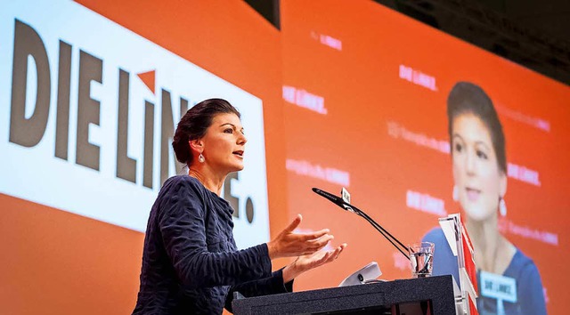 Die Spitzenkandidatin der Linken fr die Bundestagswahl, Sahra Wagenknecht  | Foto: dpa