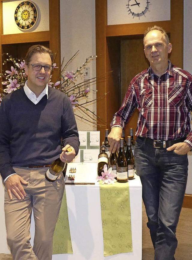 Volker Paschke (links), Geschftsfhre...ich schon auf die Ihringer Weintage.    | Foto: Ulrike Ott