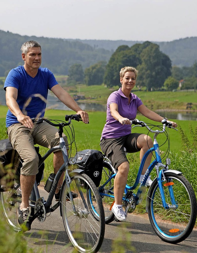 Auch fr Radfahrer gibt es jetzt einen... mit Tourenvorschlgen in der Region.   | Foto: dpa