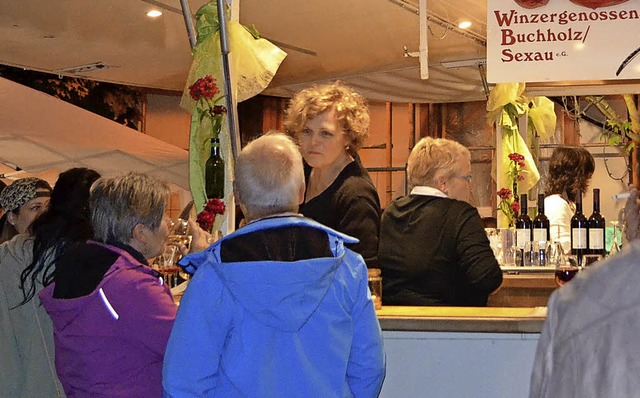 An den Lauben wird eingeschenkt: Prick...11; ganz nach Geschmack der Besucher.   | Foto: N.Bayer