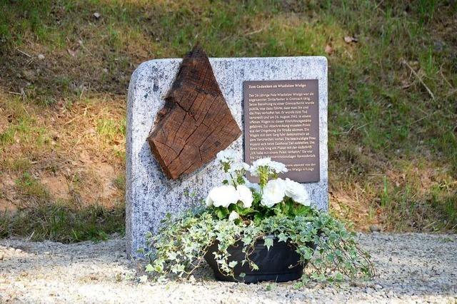 Grenzach-Wyhlen: Gedenkstein fr Wladislaw Wielgo