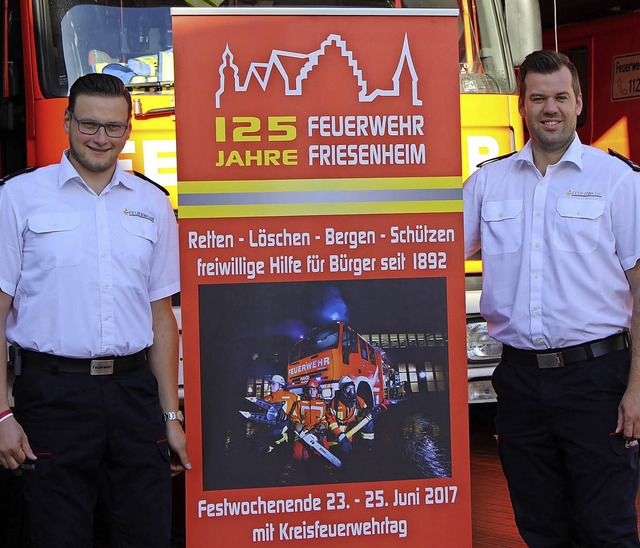 Abteilungskommandant Fabian Steppacher...heschlog haben sich viel vorgenommen.   | Foto: Reiner Beschorner