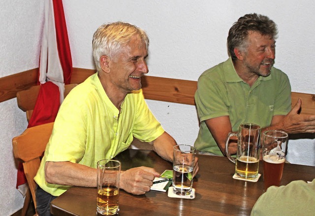 Bundestagskandidat Gerhard Zickenheine...Brgermeister Gerd Schnbett (rechts)   | Foto: Heiner Fabry