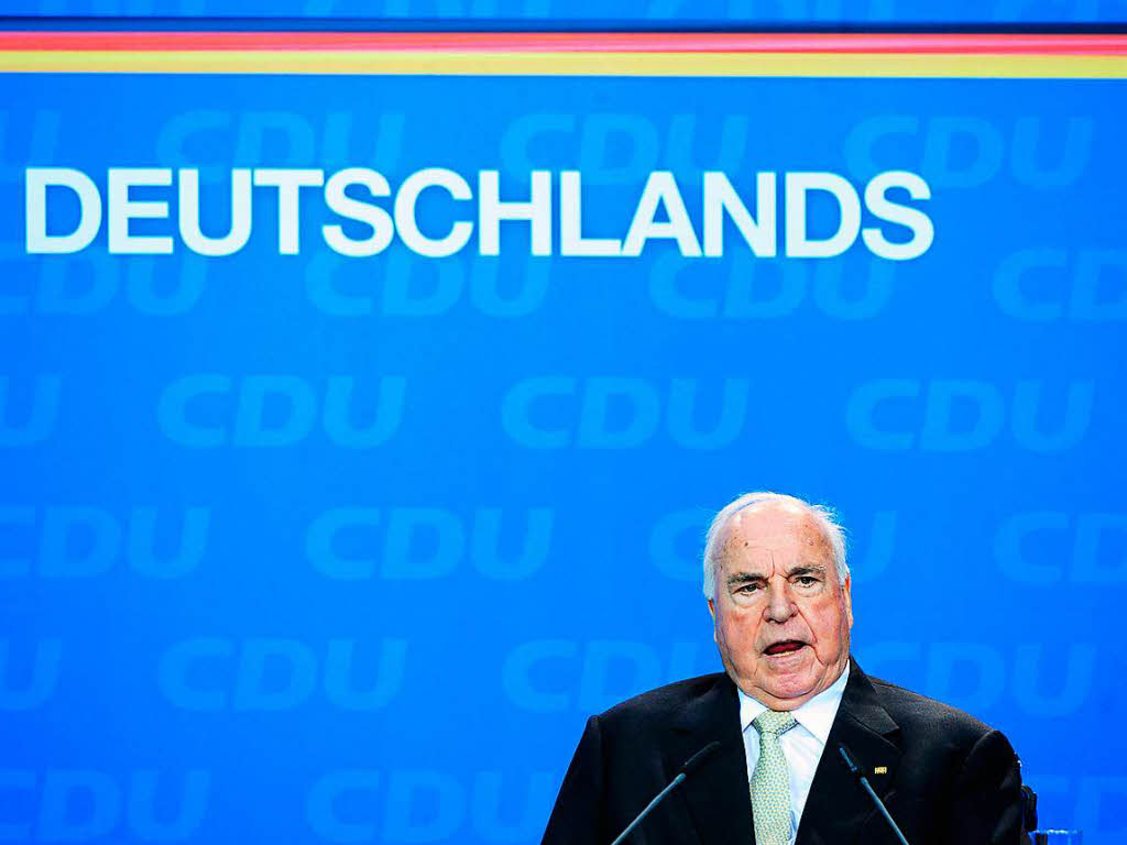 Helmut Kohl bei einer Rede am 1. Oktober 2010 zu 20 Jahren Wiedervereinigung.