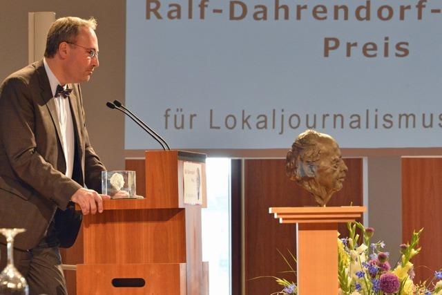 Ralf-Dahrendorf-Preis fr Lokaljournalismus geht an Marc Rath