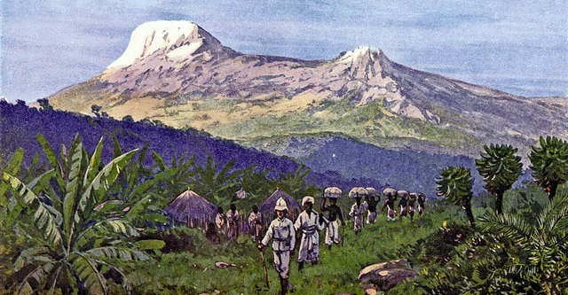 Der Kilimandscharo, hier etwas fantasi...  ein Gemlde   von Rudolf Hellgrewe.   | Foto: Privat