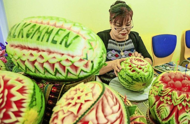 Typisch thailndisches Essen gab es be...und Food-Festival in Hlle und Flle.   | Foto: Sandra Decoux-Kone