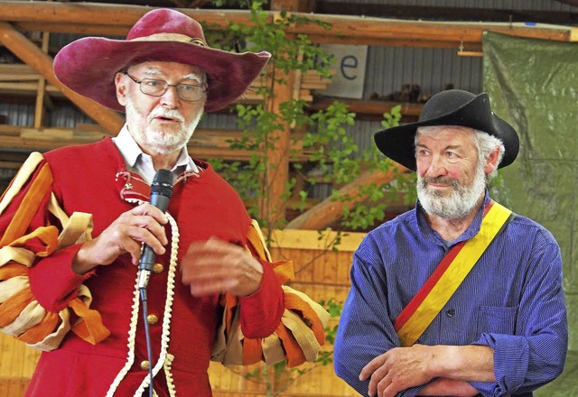 Willi Bannwarth (links) und Herbert Br...von Karsau in die Schweiz schmuggelte   | Foto: Boris Burkhardt